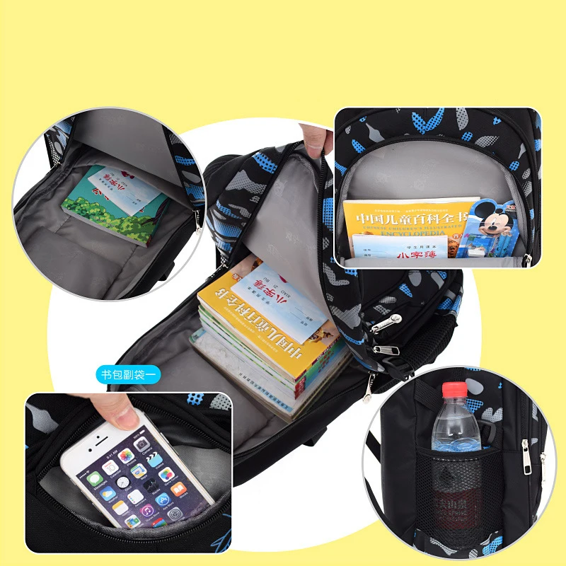 Boys School Bags Large Capacity Casual Backpacks 8-12 Years Children Boys Backpacks Primary School Bag Students Kids Knapsack 4