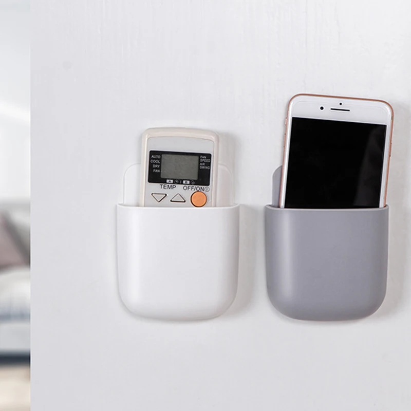 

1pcs Wall Mounted Organizer Box Punch-free Remote Control Air Conditioner Storage Case Mobile Phone Holder Home Storage Rack