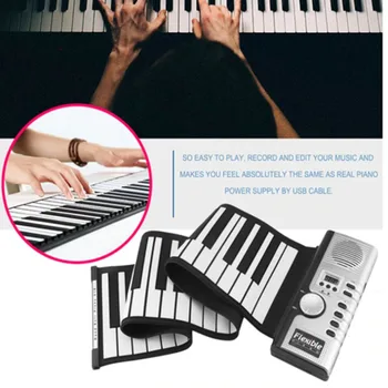 

Portable 61 Keys Roll-Up Piano USB MIDI Keyboard MIDI Conctroller Hand Electronic Piano