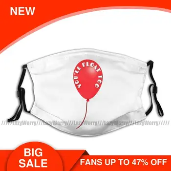 

Pennywise Mouth Face Mask It Movie Red Balloon Youll Float Too Facial Mask for Adult with Filters Funny Mask