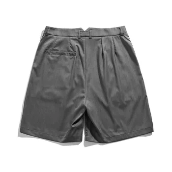 

EWQ / men's wear 2020 Summer loose causal suit knee length pants for male tide new fashion zipper shorts black gray 9Y2991