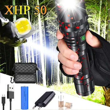 

7000LM XHP50.2 Flashlight Clamp Fishing Hunting L2 Waterproof LED Torch Light Super Powerful Lanterna By 18650 26650 Battery