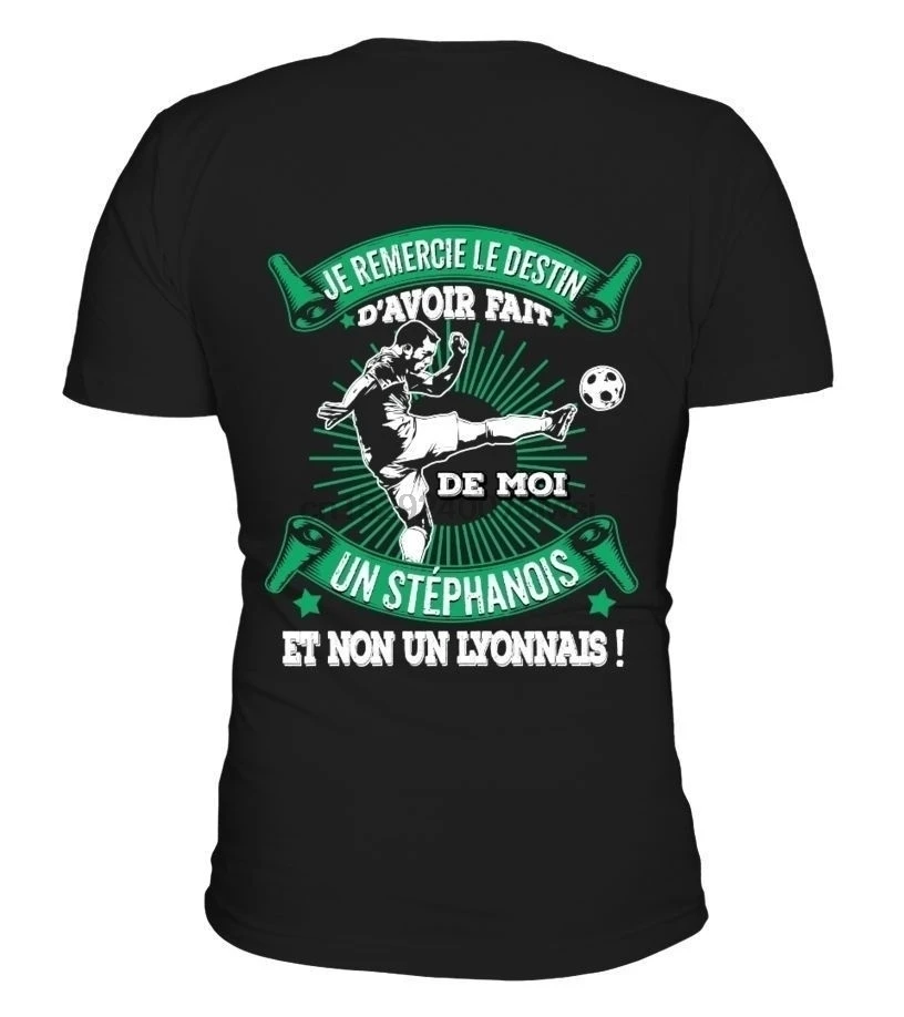 Футболка с надписью Je Remercie Le Destin Soint Etienne Homme Teezily | Мужская одежда