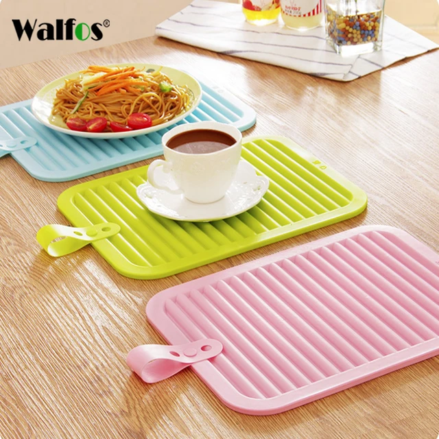 Dropship Dish Drying Mat Flexible Silicone Rubber Mat Heat