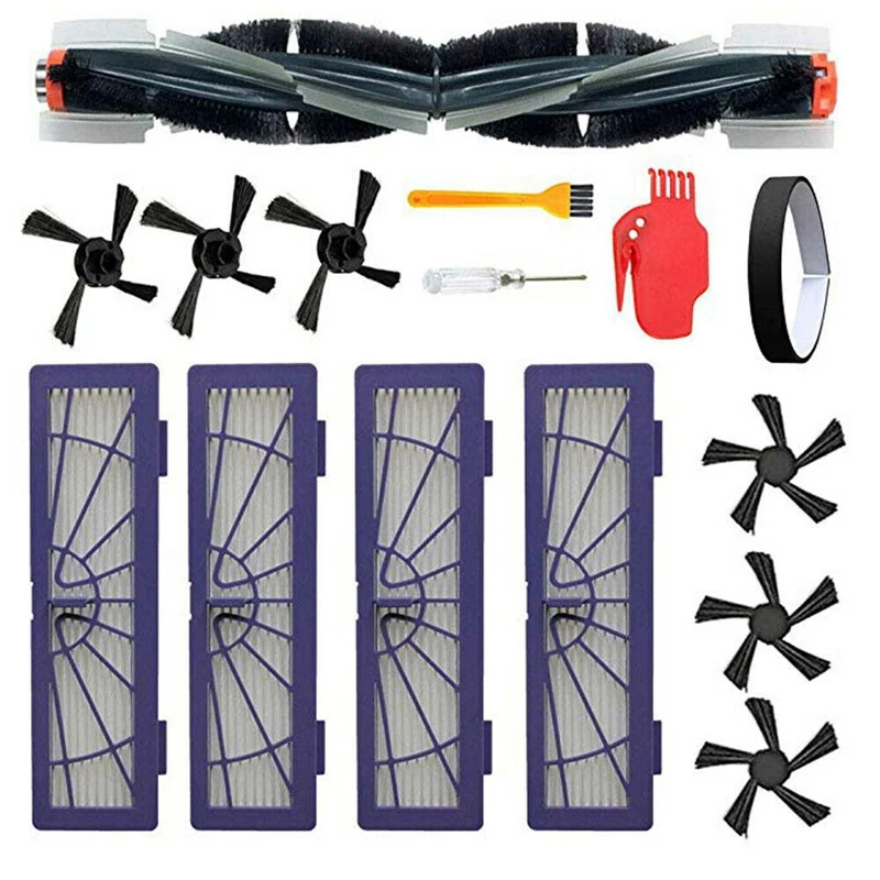Лучшие продажи 15 шт. для Neato Botvac 75E 758085 боковая щетка фильтры вакуумный фильтр комплект Замена