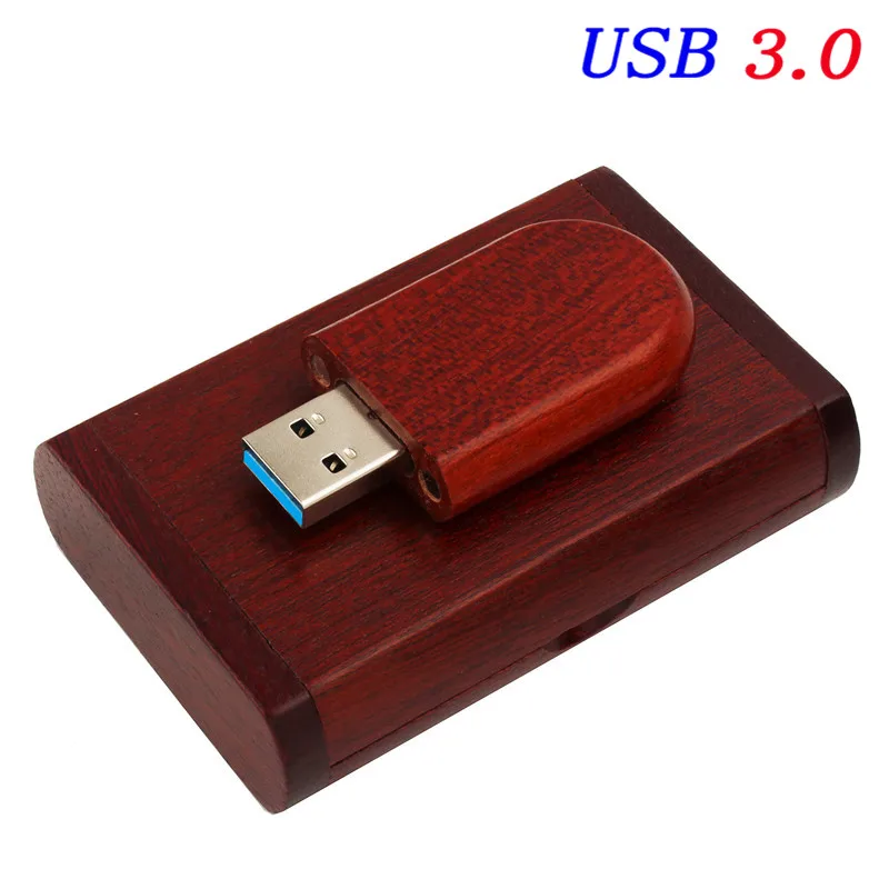 JASTER USB 3,0 поддерживает лазерную/цветную печать логотипа на заказ Деревянный u-диск 4 ГБ/8 ГБ/16 ГБ/32 ГБ/64 Гб/128 ГБ USB флеш-накопители - Цвет: Redwood USB BOX