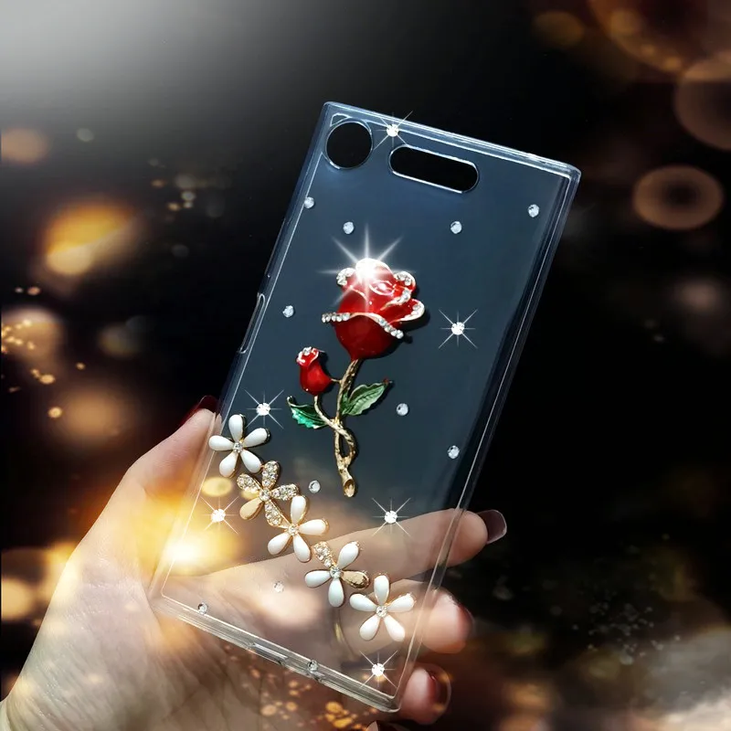 Чехол с кристаллами для Sony Xperia 10 plus 1 X Z1 Z2 Z3 + Z4 Z5 XZ1 XZ2 XZ3 mini Compact XA XA1 XA2 ultra M4 M5|Бамперы|