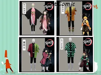 

Anime Demon Slayer Cosplay Costume Kimetsu no Yaiba Kamado Tanjirou Kamado Nezuko Agatsuma Zenitsu Tomioka Giyuu Cosplay Costume