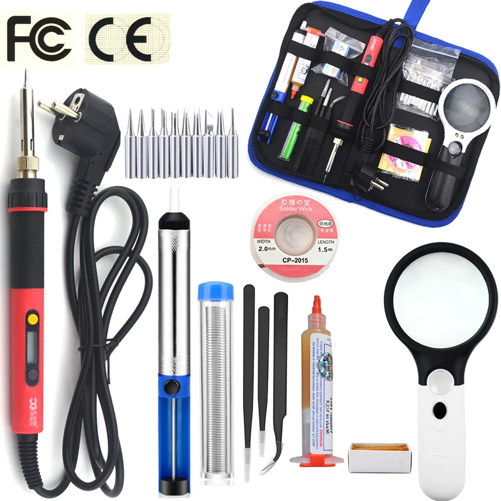 60W Professional Digital LCD Display Electric Soldering Iron Temperature Welding