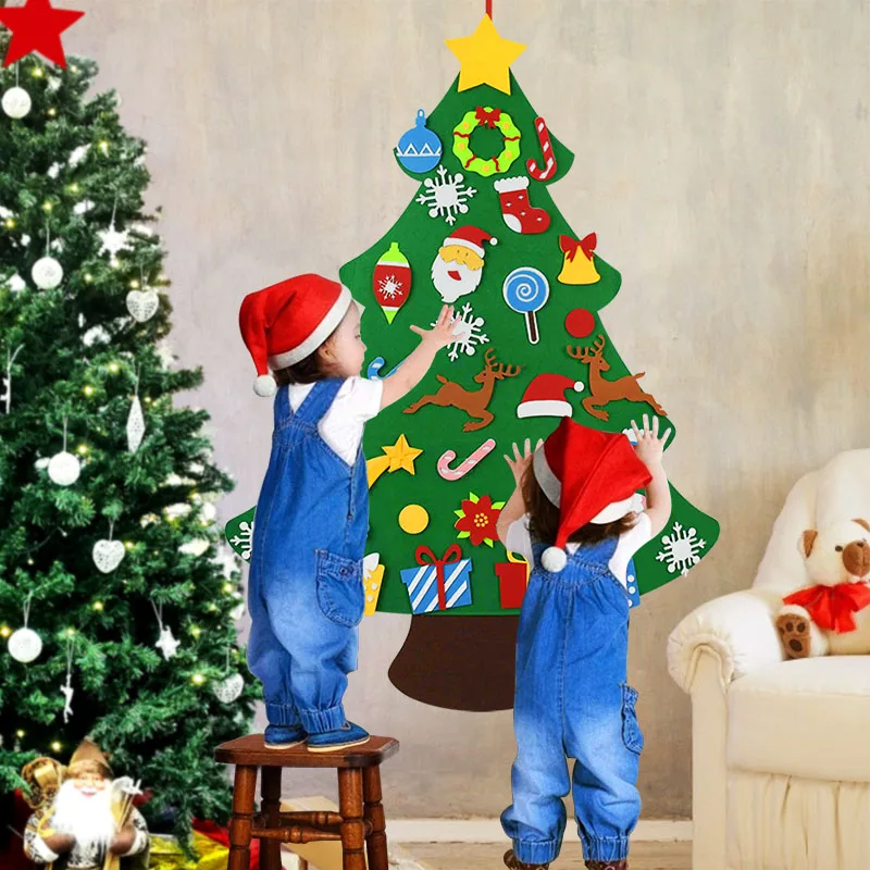 DIY Felt Christmas Tree for Kids, enfeites