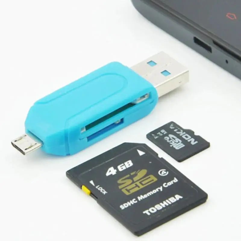 2в1 Портативный Micro USB 2 0 OTG SD TF кард ридер для телефона Android высокоскоростной USB2.0