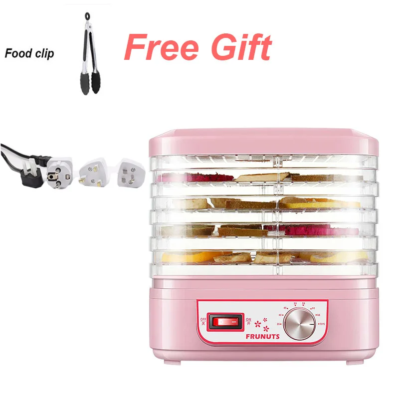 

220V 250w Food Dehydrator Fruit Vegetable Herb Meat Drying Machine Pet Snacks Food Dryer 5 Trays Deshidratador De Alimentos