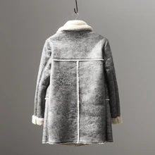 Новое зимнее замшевое пальто для мужчин, модное тонкое однобортное пальто из искусственного меха, Высококачественная уличная теплая верхняя одежда