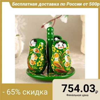 

Set of spices matryoshka "Zel. Lily of the valley", khokhloma 4825969