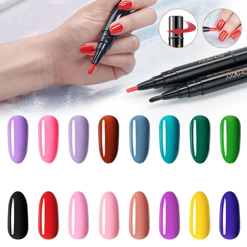 

One-step method nail polish pen UV gel polishing LED gel paint soak manicure 3 in 1 nail polish long-acting mixed gel coating