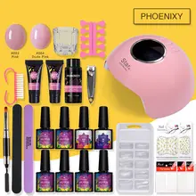 Полный маникюрный набор для лампы, маникюрный Комплект 36 Вт, УФ-лампа для маникюрных комплектов, УФ-набор гель-лаков для ногтей, полуперманентные маникюрные инструменты, набор для ногтей