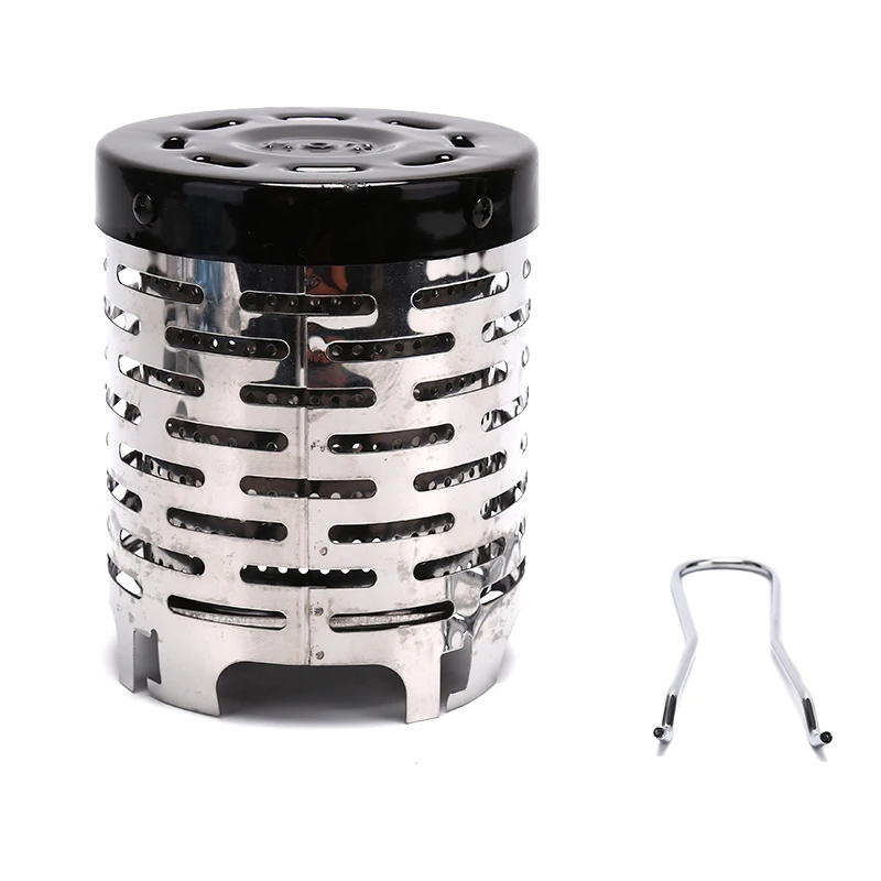 Portable Mini Camping Heater Cap Outdoor Gas Stove Cover Warmer Heater Stainless Steel