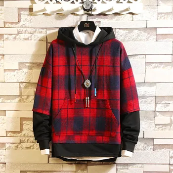 

patchwork Mens Hoodies Yellow Hoodie Streetwear thick Sweatshirt Hip Hop Printed Sweatshirts Male Fashion