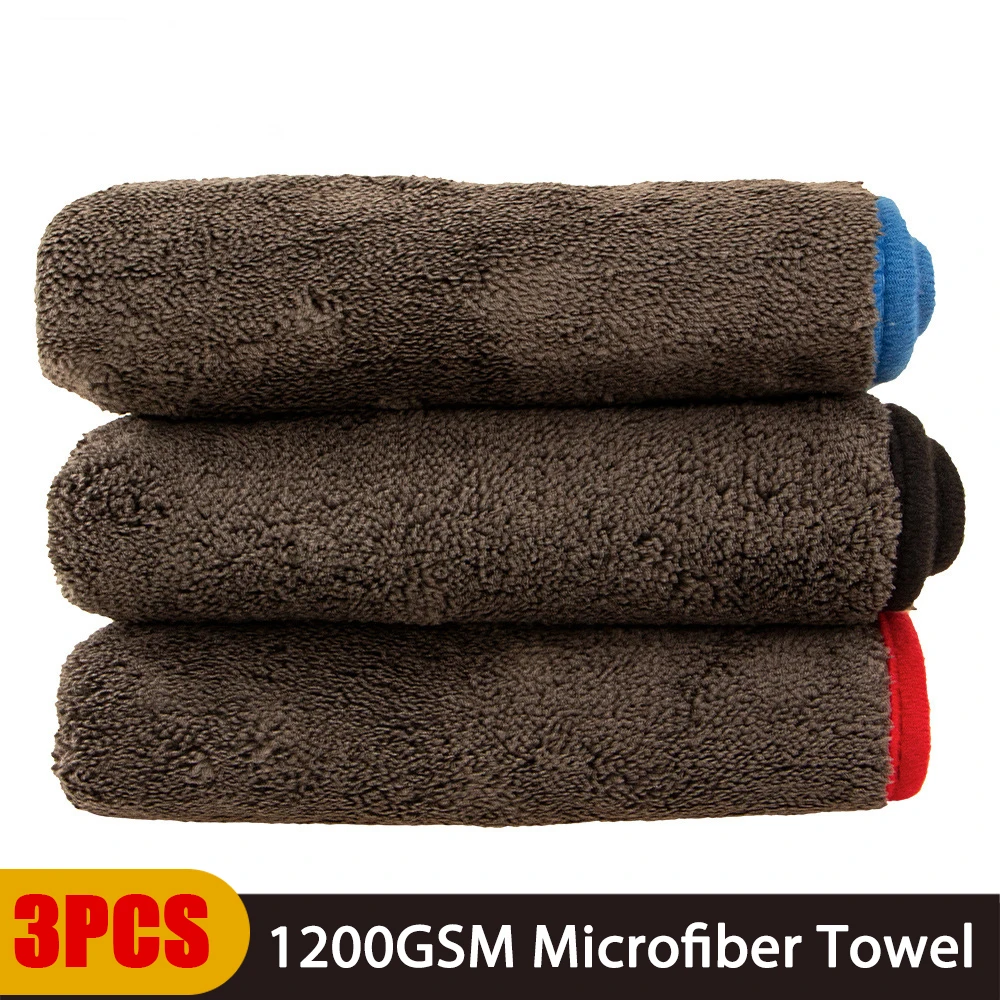 

Car Cleaning Towel 1200GSM Car Detailing 40*40cm 40*60cm Microfiber Drying Towels Auto Polishing Tool Car Wash Cloth Accessories