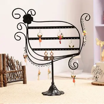 

Vintage Wrought Iron Jewelry Rack Earrings Necklace Storage Holder Ornament Display Stand