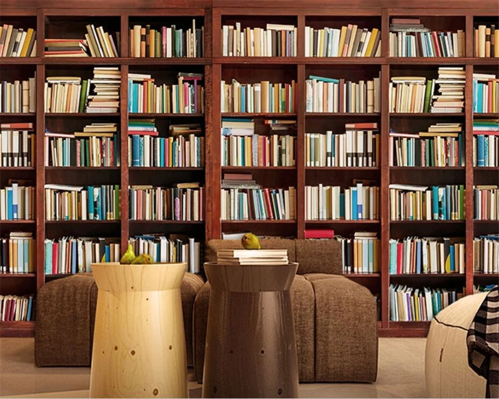 Custom wallpaper 3D European Style Sofa TV Background Wall Bookcase Books  Bookshelf 3d wallpaper mural papel de parede - AliExpress, image size:1000x800