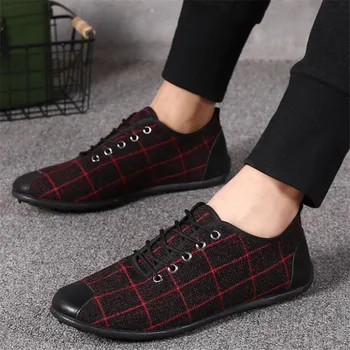 

Spring new beanie men's shoes Breathable fashion canvas shoes lace up single shoes trend mens shoes casual sneakers