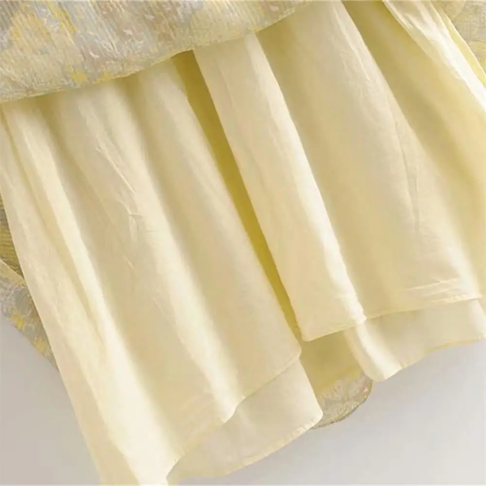 Осень 2019 женское Новое Пышное Платье со стоячим воротником и длинным рукавом с