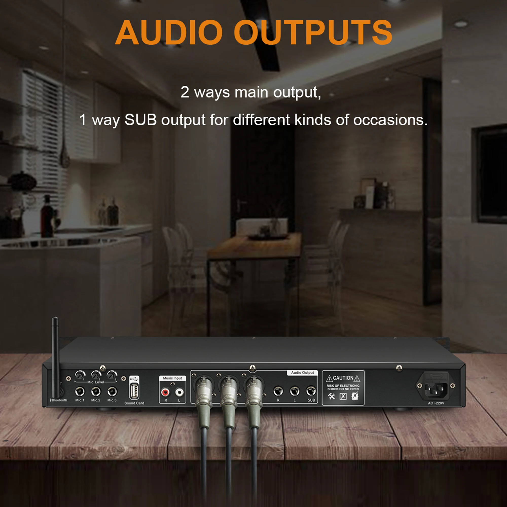 Paulkitson K1800 Karaoke Processor Audio 32 Bit Dsp Processor Pre-Effects KTV Professional Digital Audio Echo Effect