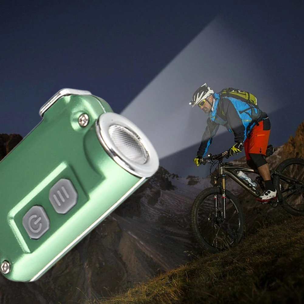 Открытый брелок фонарик Портативный альпинистский миниатюрный Водонепроницаемый светодиодный USB Перезаряжаемый алюминиевый сплав Кемпинг Многофункциональный