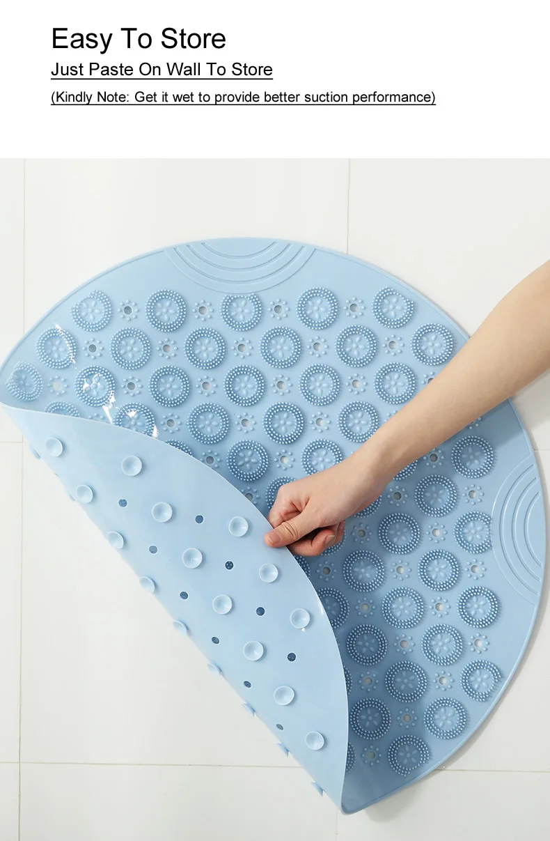 53x53 см Противоскользящий ПВХ круглый коврик для ванной массажная подушка с присосками сливных отверстий коврик для ванной комнаты коврик для душа мягкие Аксессуары для ванной комнаты