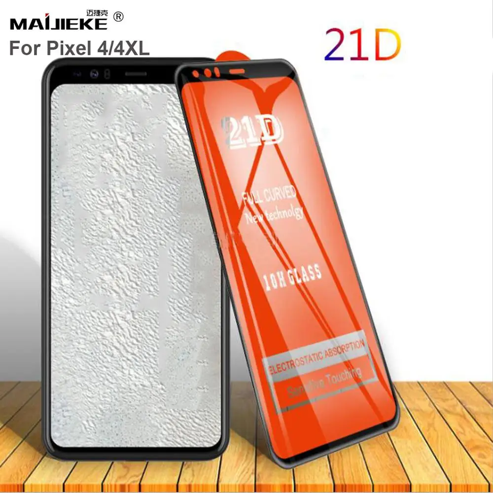 

21D Full Cover Front Screen Protector For Google Pixel 4 XL 4XL 3 3XL Full Glue Tempered Glass Protective Glass Protector Film