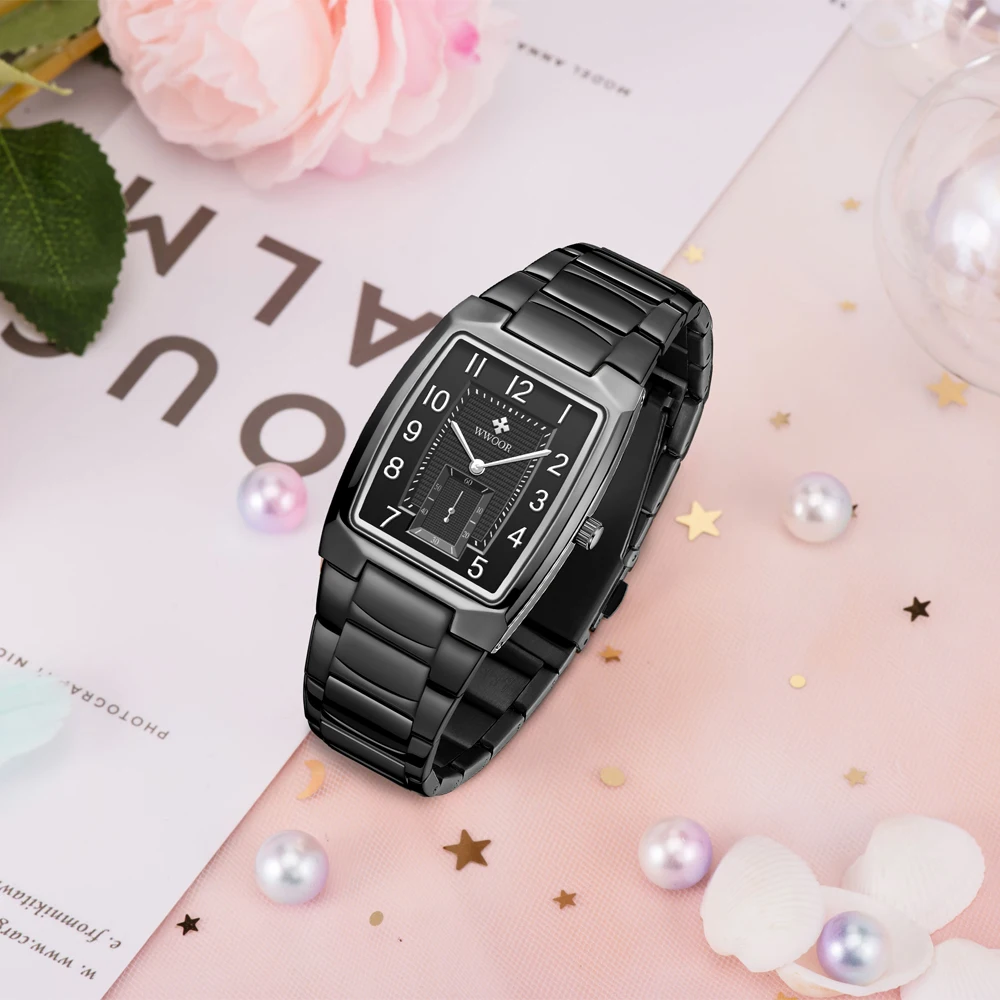 WWOOR 2021 Women Bracelet Watch Fashion Geneva Designer Japan Quartz Stainless Steel Female Gift Wrist Watches Relogio Feminino