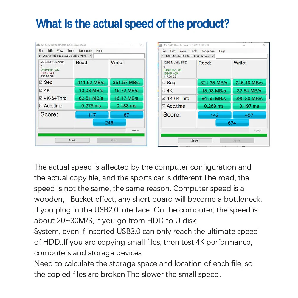 Arealer мини твердотельный накопитель SSD твердотельный USB флэш-диск твердотельный высокоскоростной накопитель черный 64GB128GB 256GB