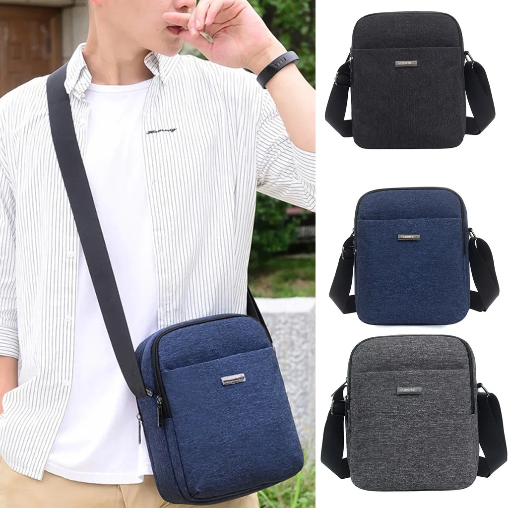 Мужская сумка через плечо для 7,9 'Ipad Buiness, черная сумка-мессенджер для мужчин, рабочий светильник, холщовая школьная сумка через плечо