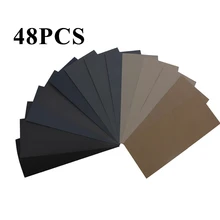 

48Pcs 96x229mm Sandpaper Set Sanding Paper Water Abrasive SandPapers 320-7000 Grit For Wood Furniture Grinding And Polishing