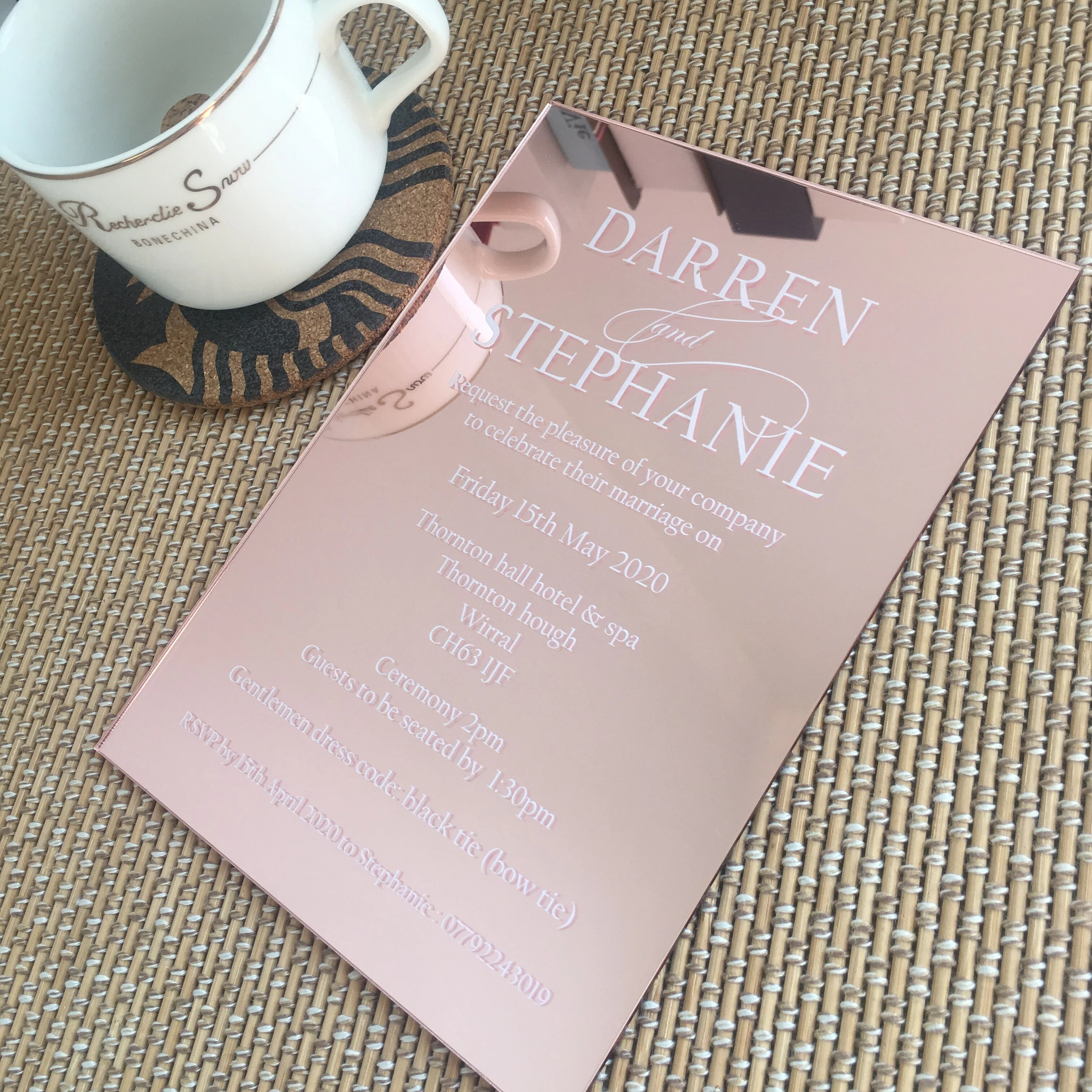 Cartes D Invitation De Mariage En Acrylique 10 Pieces Elegantes Miroir Or Rose Avec Impression Coloree Offre Speciale Aliexpress