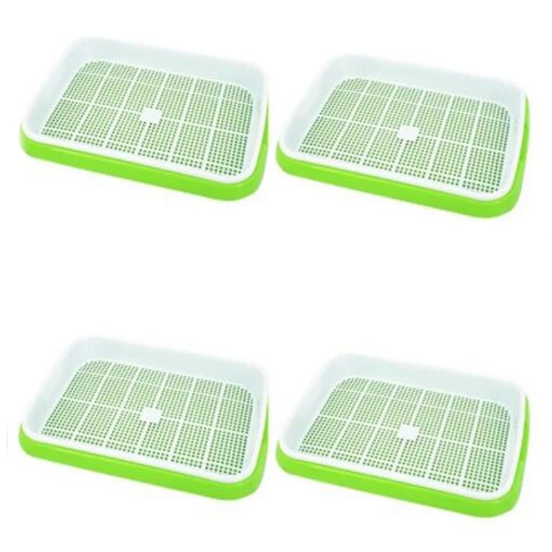

4Pc/Set Plant Flower Germination Tray Box Double-Layer Seed Sprouter Nursery Tray Hydroponics Basket