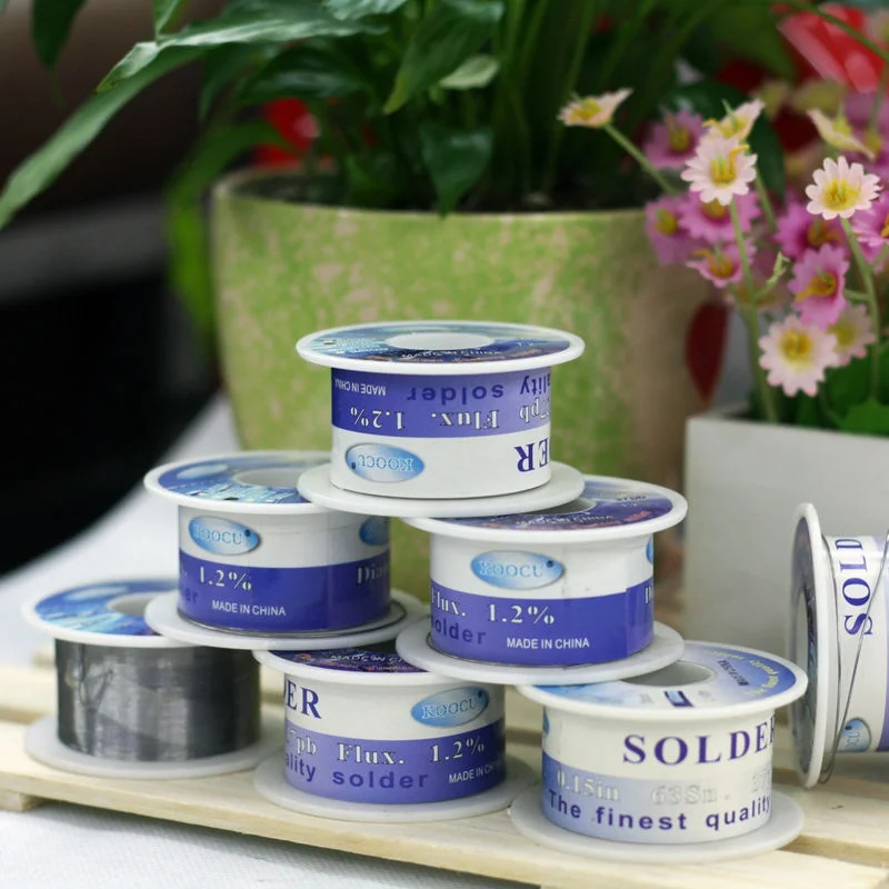 

Kitchen supplies 1 Wire Solder lead Flux Welding Tin line 0.6mm 0.8mm Rosin Reel Core Roll 0.4mm 0.5mm 1.0mm 0.3mm