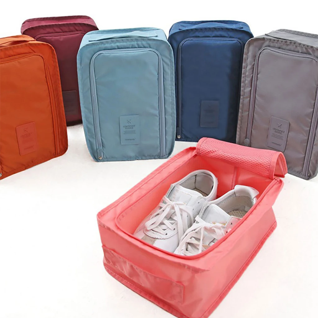 Travel Shoe Bags Waterproof Nylon Fabric Storage with Zipper for Men Women and Kids Shoes Pouch Packing Organizers