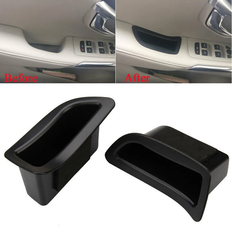 2 шт./компл. Черная передняя дверная ручка коробка для хранения Контейнер