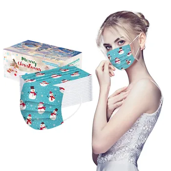 

Fast Delivery Máscara 50PC Christmas Adult mask Disposable Face Mask 3Ply Ear Loop Bandage Within 24 Hours Mascarilla