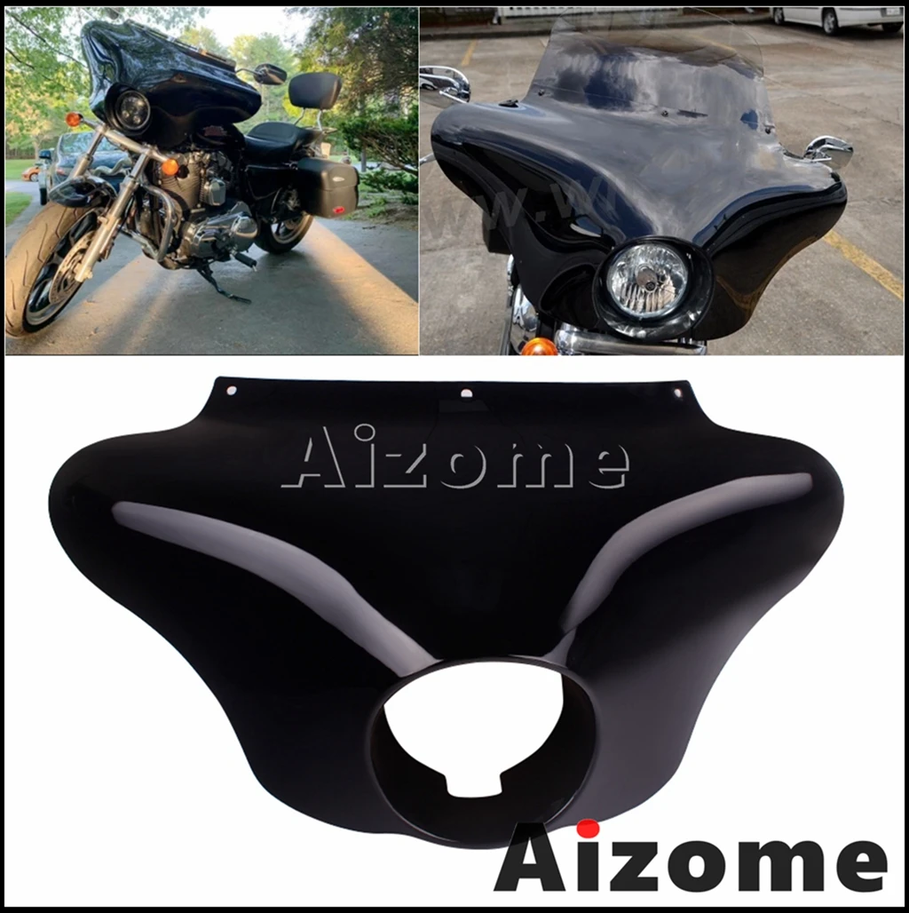

Motorcycle Front Headlight Faiirng Outer Batwing Fairings For Harley Dyna Wide Glide Fortyeight Street 750 Sportster XL 1200 883