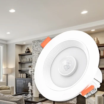 

PIR Motion Sensor LED Downlights Recessed 5W 10W 15W 20W 85-265V LED Auto Lamp Smart LED Downlight Corridor Indoor Lighting