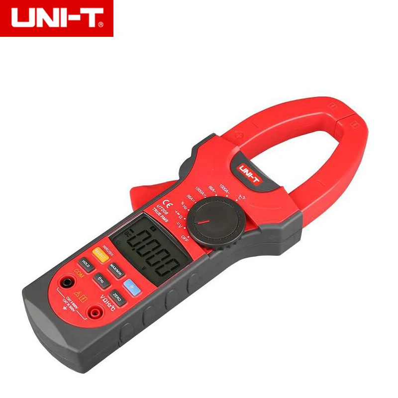 UNI-T UT208 ЖК-зажим Цифровой мультиметр AC DC Напряжение Amp Ом Темп тестер