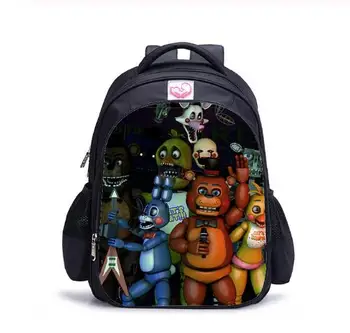 

16 Inch Five Nights At Freddys Children Backpacks For Teenage Girls School Bags Orthopedic Cartoon Backpack For Kids Boys