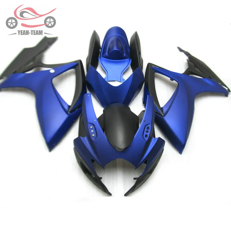100% подходящие комплекты обтекателей под давлением для SUZUKI K6 GSXR 750 600 2006 2007 матовый синий дорожный гоночный