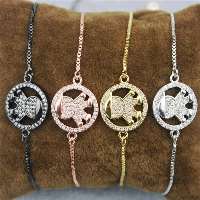 Регулируемый 10 шт./лот модный коннектор CZ браслет, изящная цепочка Шарм, высокое качество дешевые ювелирные изделия