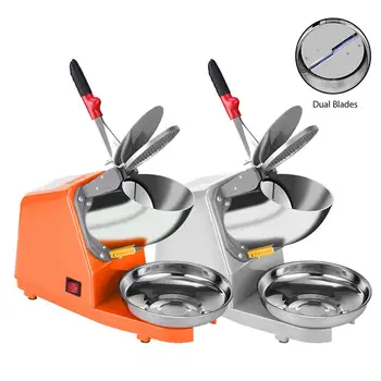 

109S Electric Home Commercial Ice Crusher Ice Shaver Machine High Efficiency Snow Cone Maker Stainless Steel Ice Crusher