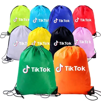 

2020 New Fashion Trendy Drawstring Pocket Backpacks for Boys Tik-Tok Waterproof Drawstring Leisure Bag Basketball Sports Bags