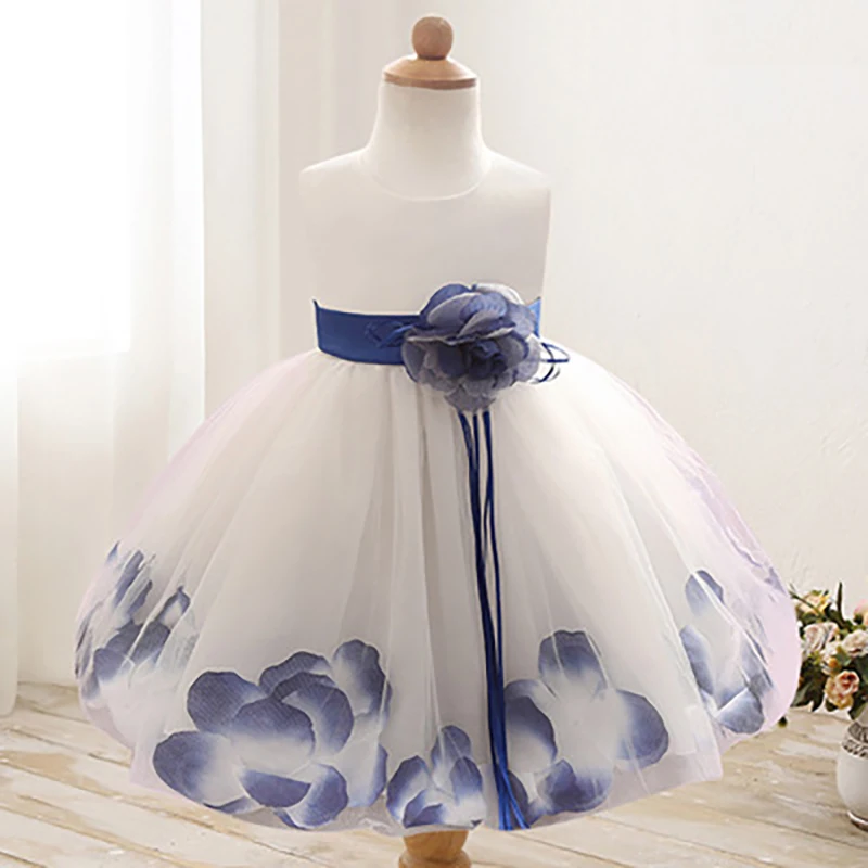 Кружевное Вечернее бальное платье принцессы на свадьбу детская одежда с цветочным узором для девочек Детская праздничная одежда для девочек - Цвет: 05